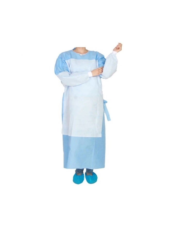 Clinevo Full Reinforced Surgical Gown XL - Sterile AAMI Level 3/4 Barrier Protection, Blue Disposable Isolation Gown for High-Risk Procedures - Image 2